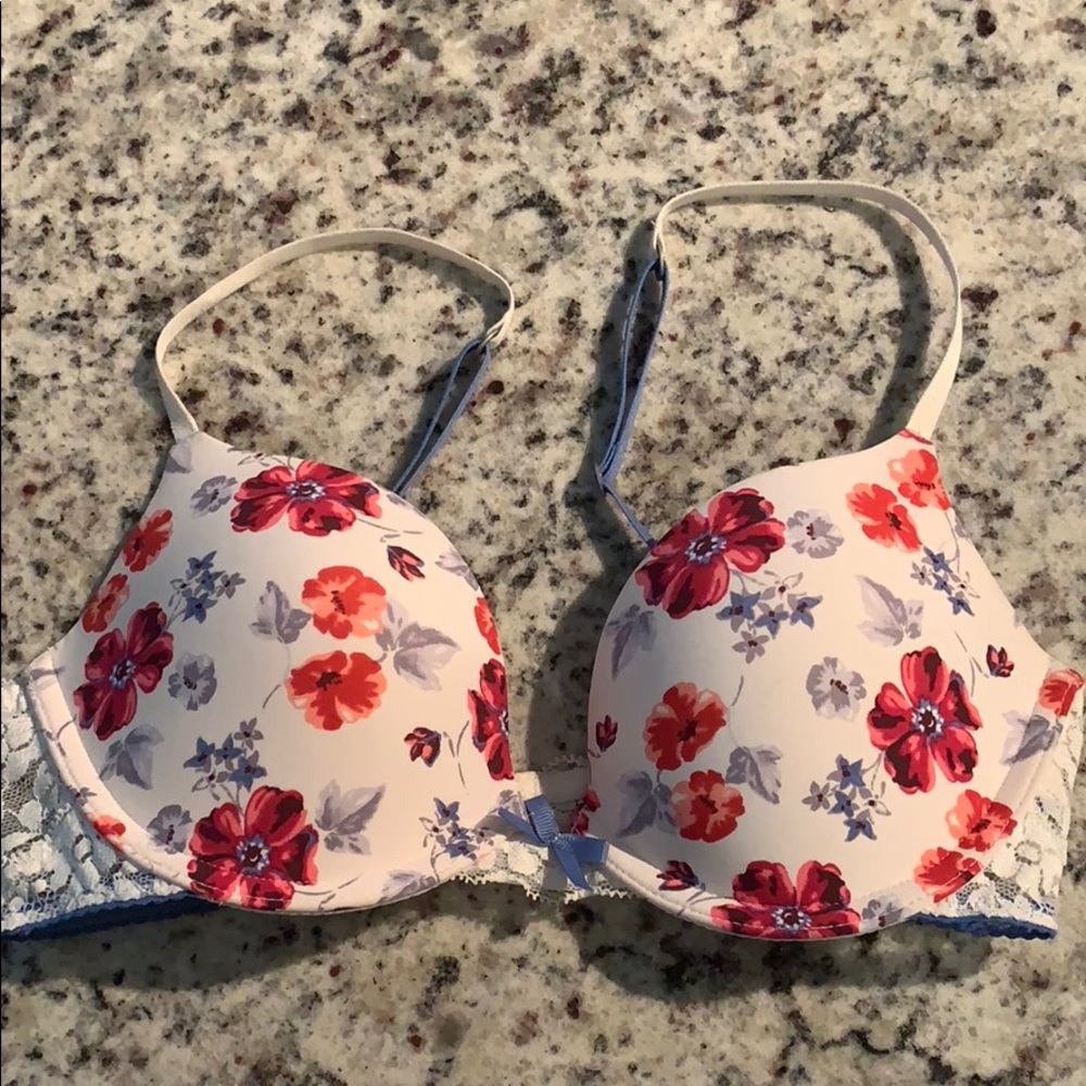 Floral and Lace Push up bra